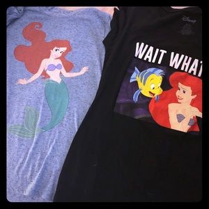 2 Disney little mermaid shirts